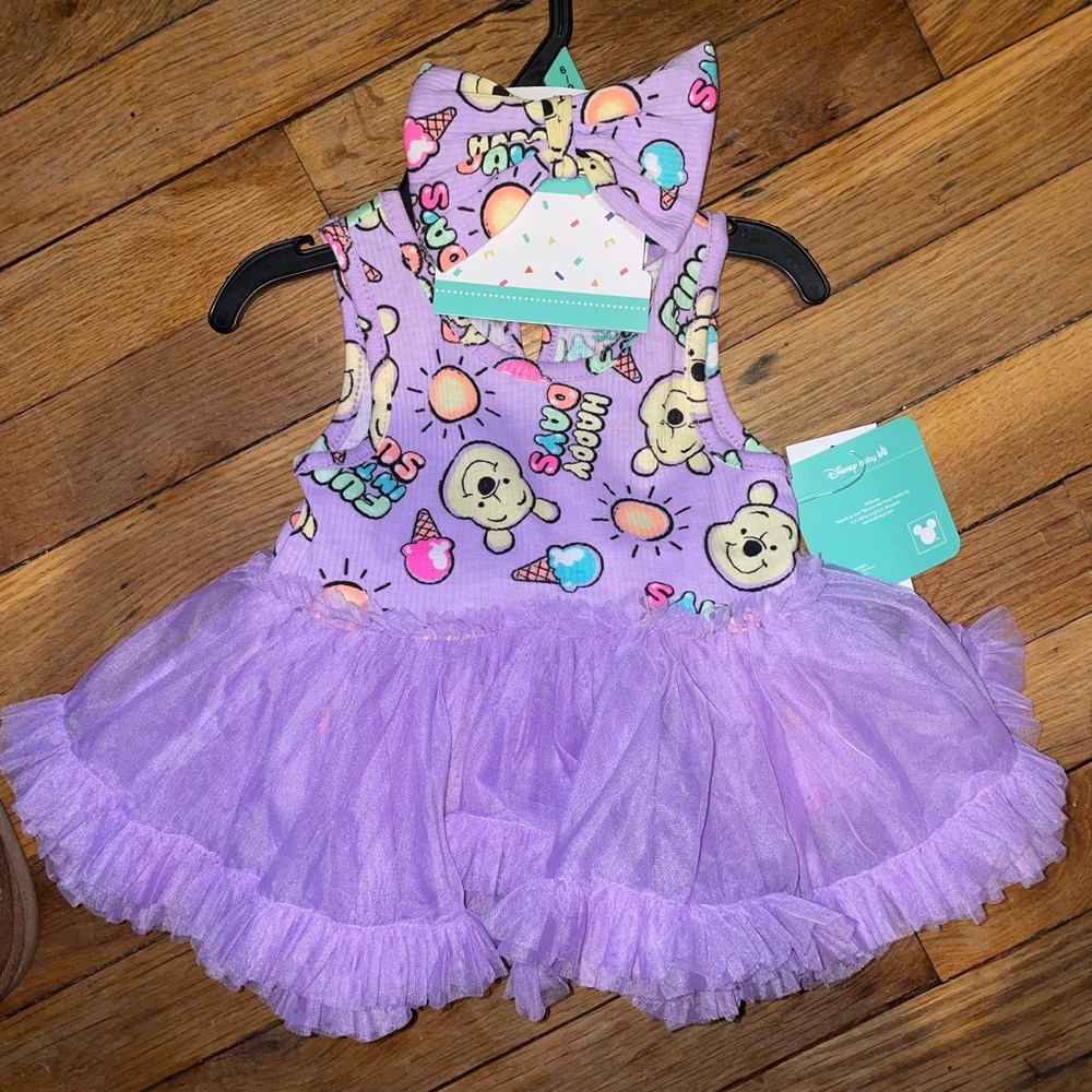 Disney Purple Kids Dress with Fun Print